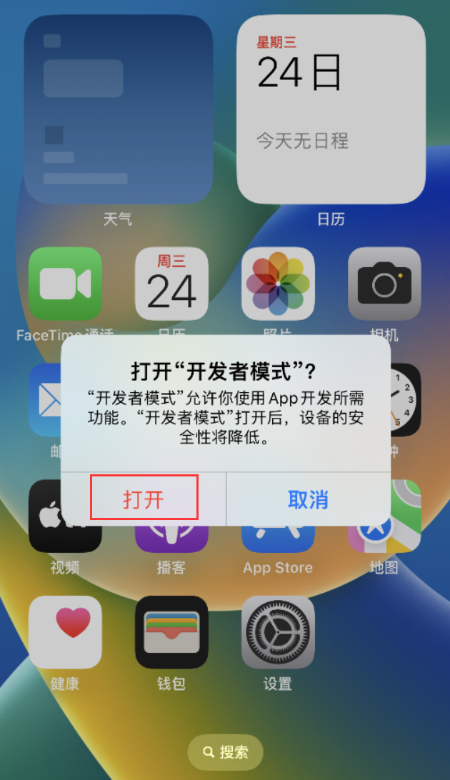 静海苹果手机维修分享如何打开开发者模式 