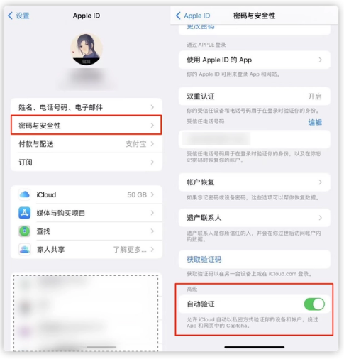 静海苹果手机维修分享iOS 16 自动验证功能开启方法 